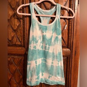 Lululemon Athletica Teal Tie-Dye Tank Top